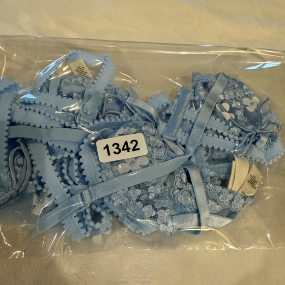 New! GARTER PANTY For Love and Lemons Blue Daisy 2 Piece Set 31342 - Picture 16 of 16